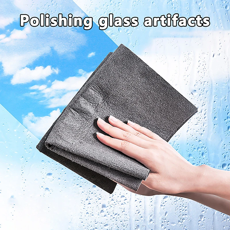 Dishcloth Silver Wire Cleaning Kitchen Cloth Thickened Microfiber Wash Towel Built-in Sponge Steel Wire Ball Rag