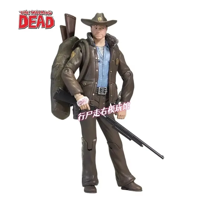 Auf Lager 4,5 Zoll Action figur Offizier Rick Grimes das wandelnde tote Anime Star Spielzeug puppe Sammlung Geschenk