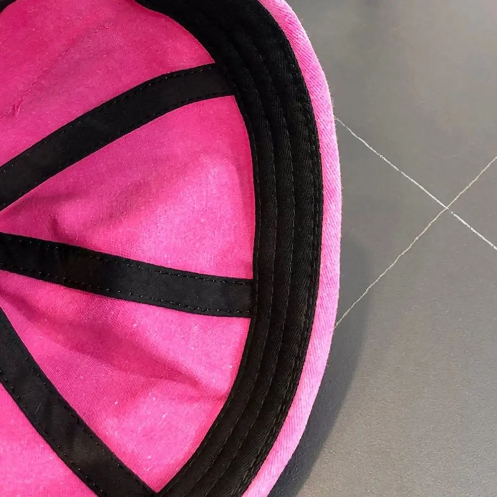 Foldable Cute Cat Ears Brimless Hat Sweet Adjustable Bucket Cap Without Brim Breathable Basin Hat Travel