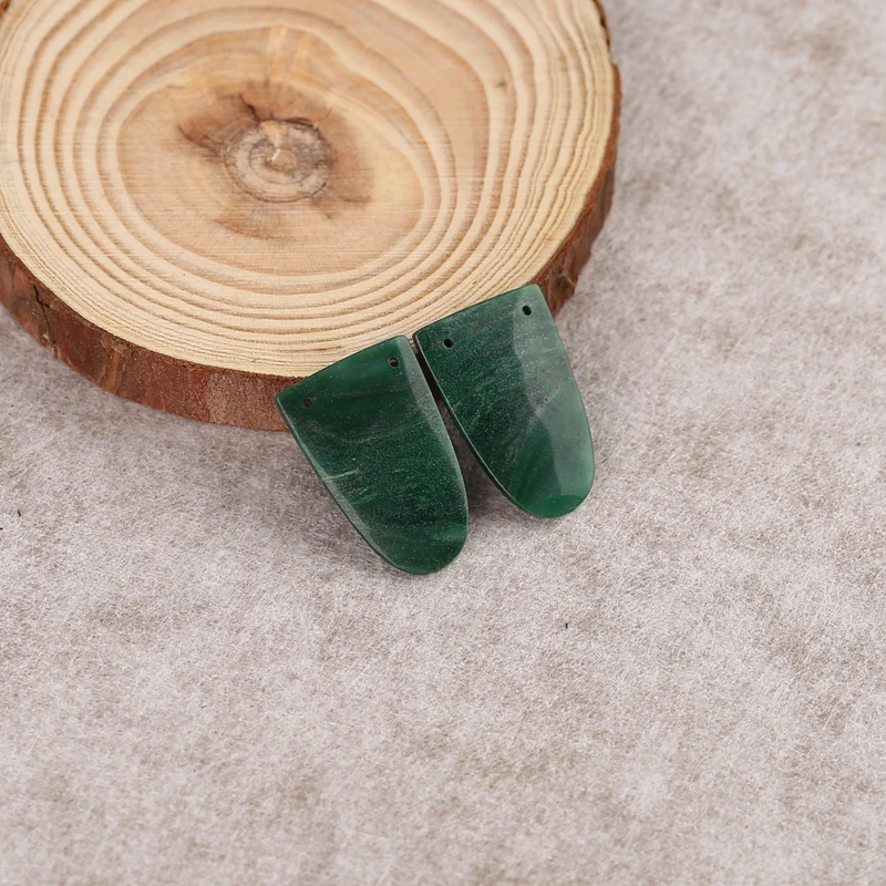 اليشم الأفريقي الحجر الطبيعي القرط حبة 27x17x4 مللي متر 5.9 جرام شبه الكريمة مجوهرات الأزياء المرأة القرط الإكسسوار