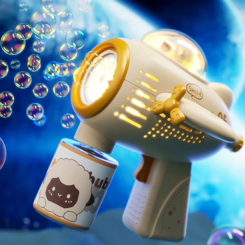 آلة بندقية فقاعات كهربائية أوتوماتيكية بالكامل للأطفال ، أغنام الطائرات ، الشاطئ الصيفي ، ألعاب خارجية للأولاد ، هدية اللعبة