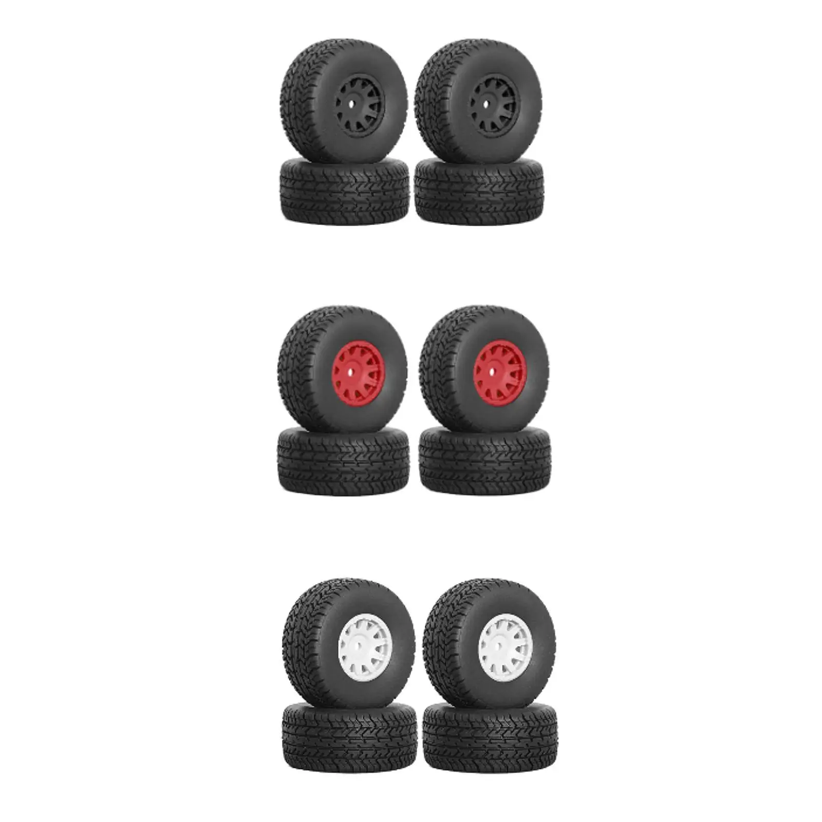 4 Pieces RC Tires and Rims DIY Accessory Upgrade Easy to Install for Ara550116 Trucks Crawler 1/14 RC Crawler Car Vehicles