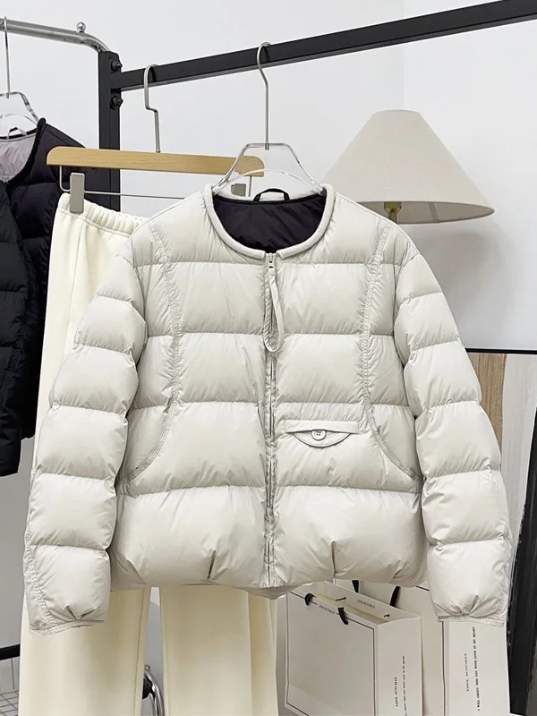 

Корейская повседневная хлопковая куртка с круглым вырезом и молнией, женская модная универсальная зимняя новинка, высококачественное хлопковое пальто