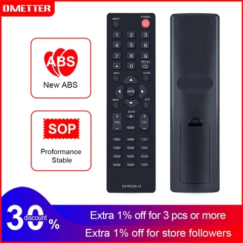New DX-RC02A-12 For DYNEX LCD LED TV Remote Control for DX-RC01A-13 DX-RC01A-12 RC-201-0B Fernbedienung