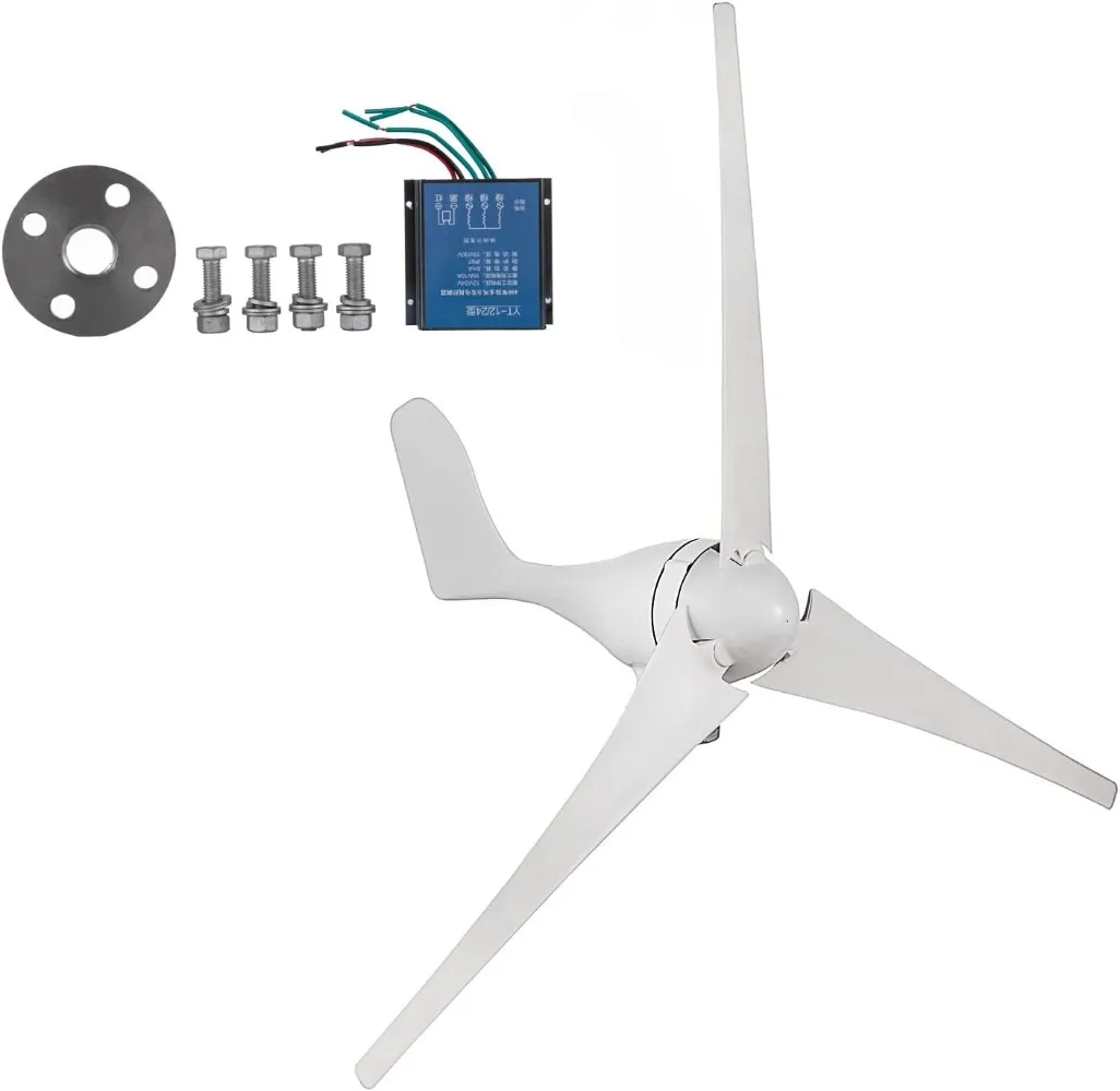 400W, DC12V Wind Turbine Generator, 800R/min Wind Turbine Kit with Charge Controller Home Power