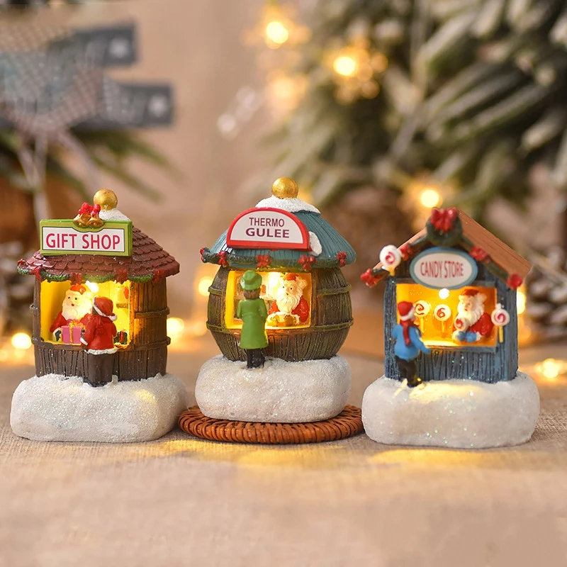 House Night Light Christmas Ornaments Christmas-Decoration Tabletop Decor Lovely Table Light Bedside Lamp C Durable