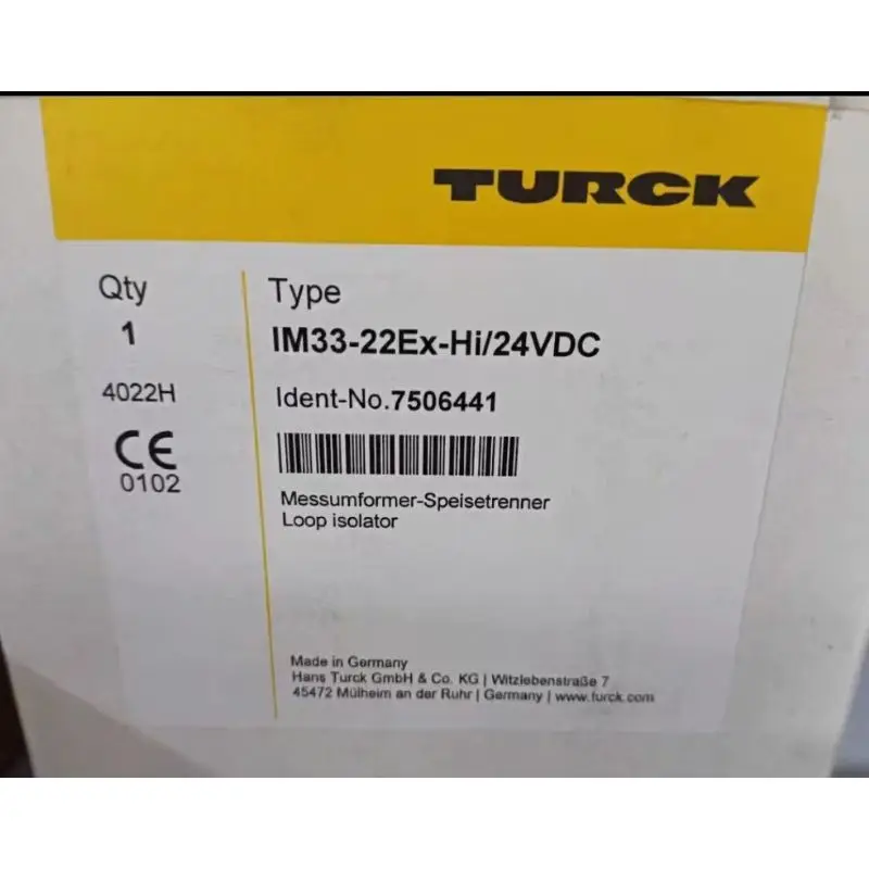 

Turck safety relay，IM33-22EX-HI/24VDC