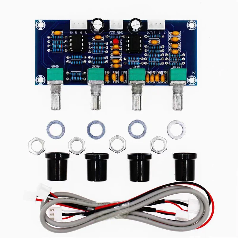 XH-A901 Digital Amplifier Board Matching Tone DC  Treble and Bass Adjustment Preamp