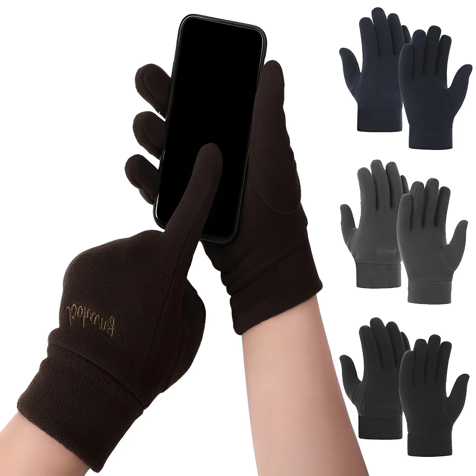 

Non-Slip Motorcycle Touch Screen Gloves Winter Warm Gloves Men Outdoor Sports Ski Running Cycling Thermal Fleece Cold Resistance