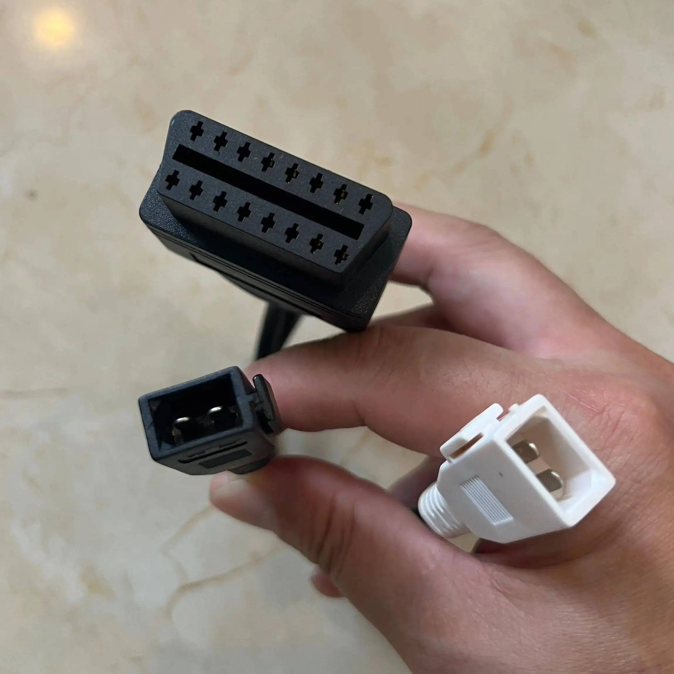 2x2 to 16Pin OBD2 Cable One to Two OBD Connection Tool