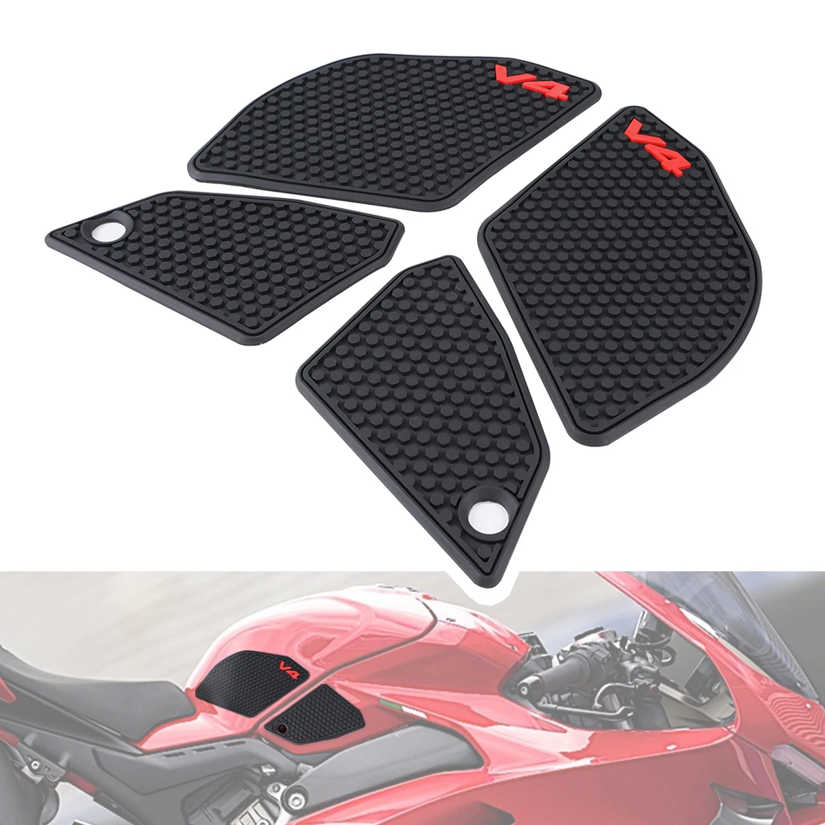 

Резиновые наколенники для мотоциклов, наклейки для Ducati Panigale V4 2022 Panigale V4 SP2 Panigale V4 S, боковые прокладки для топливного бака