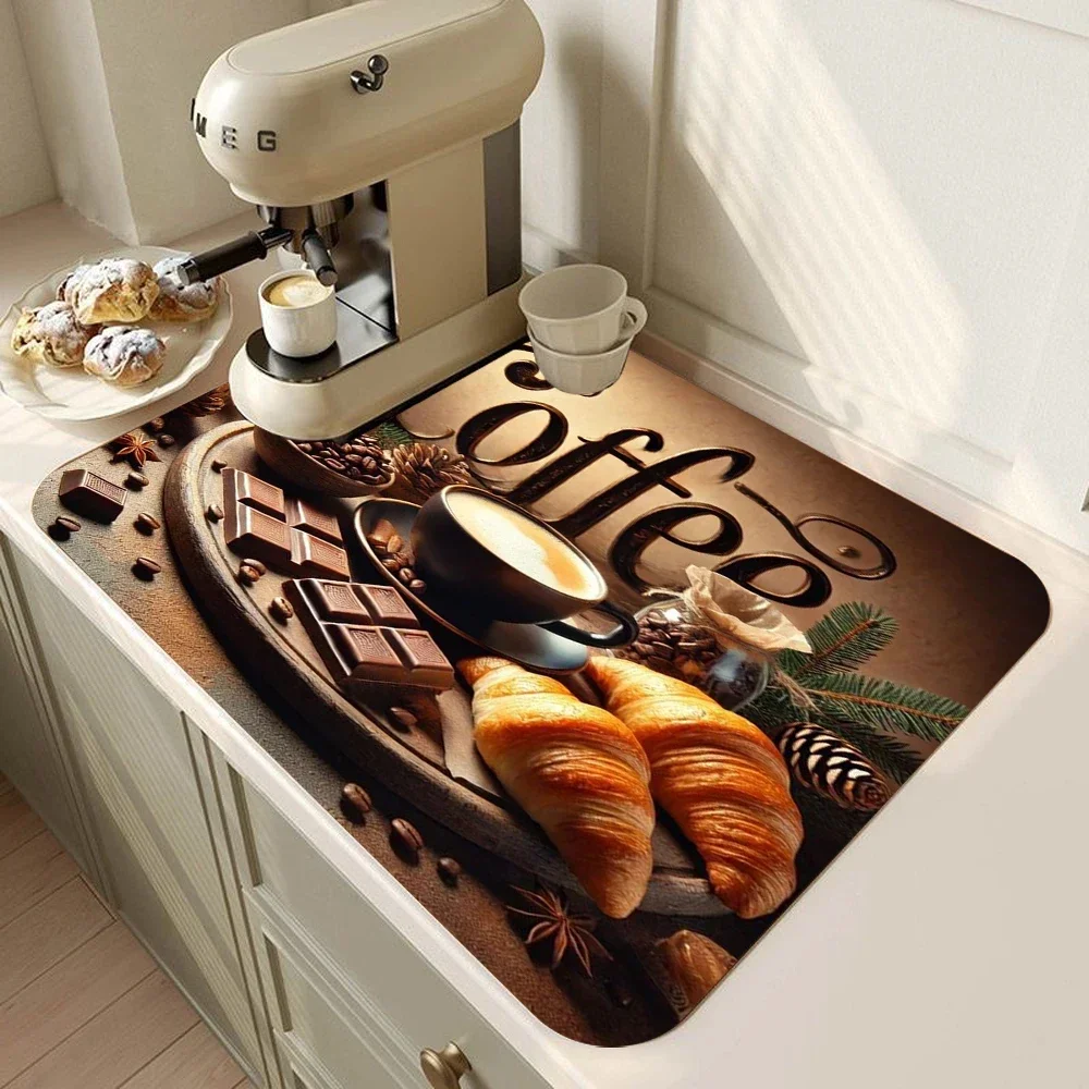 Super Absorbent Drying Mat For Kitchen Countertop And Toilet