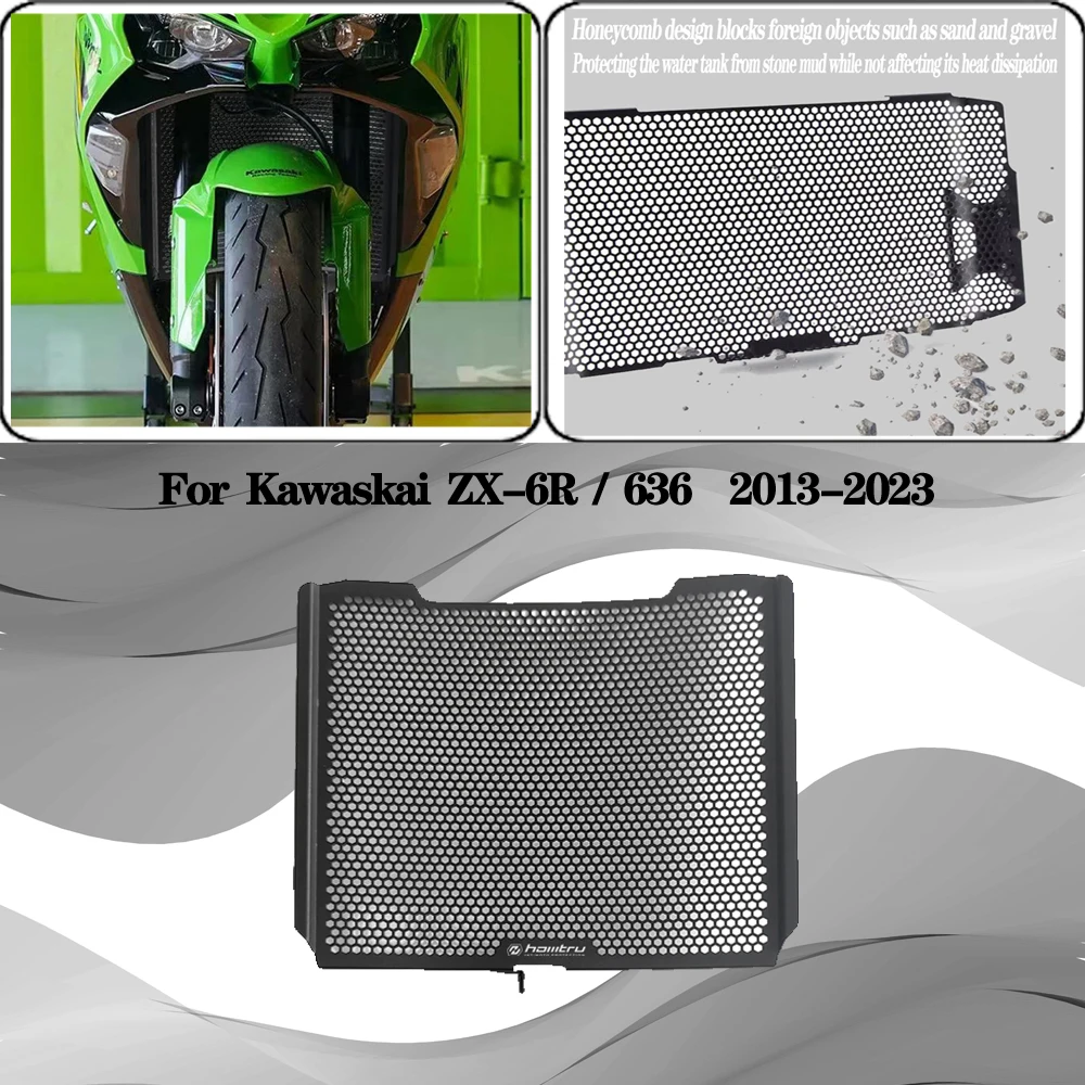 Radiator Guard Motorcycle accessories Radiator Guards For KAWASAKI NINJA ZX-6R 636 2013-2025 Radiator & oil cooler protector