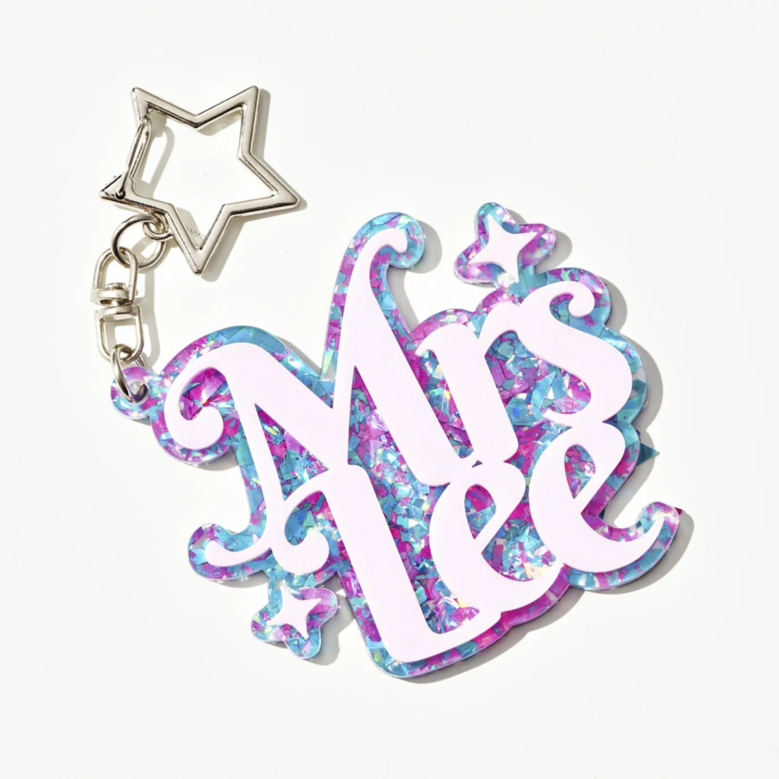 Double Layer Acrylic Keychain for Women, Punk Charm