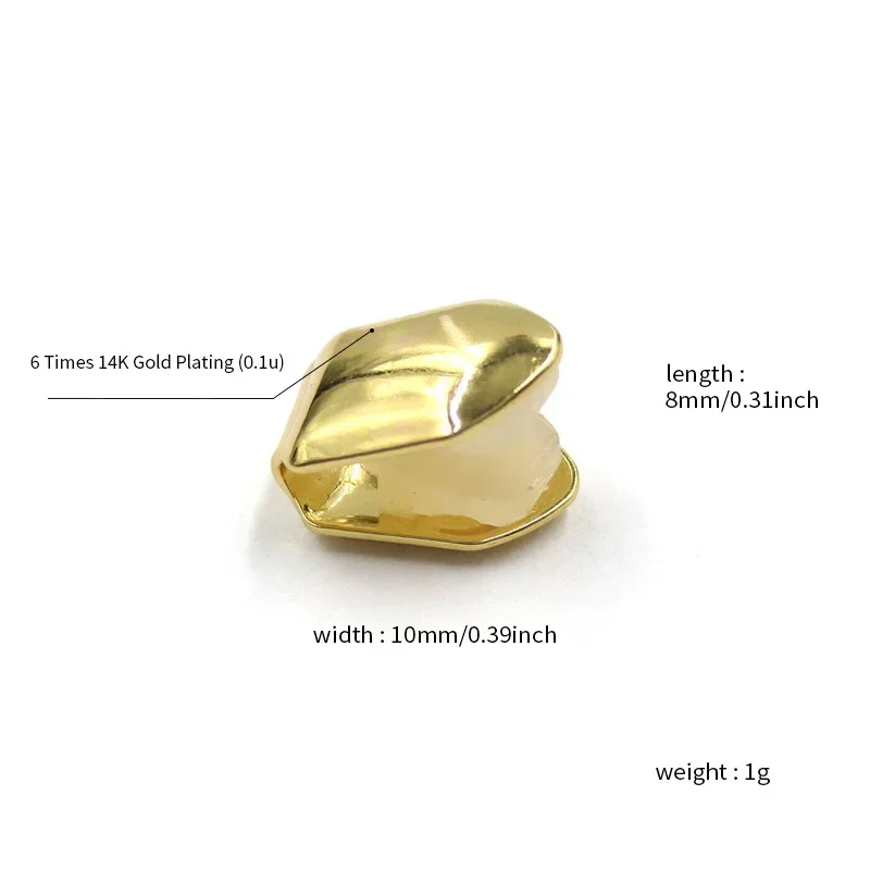 Gold Plated Single Tooth Dental Grill for Hip Hop Style Single Tooth Hip Hop Style Dental Grills in 24K Gold