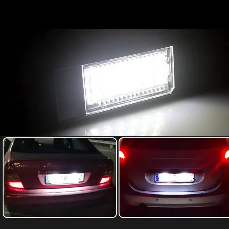 

For Peugeot 207 308 Citroen Berlingo C2 C3 Pluriel Baujahr C4 C5 Limousine C6 DS3 LED License Number Plate Light White Canbus