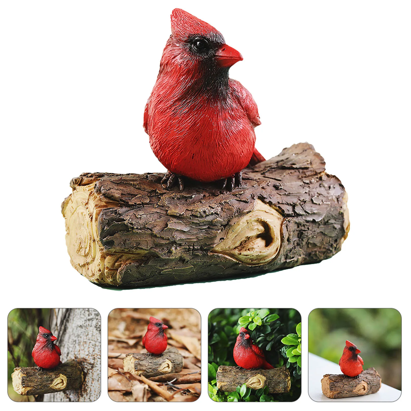 

1Pcs Resin Red Bird Hanging Ornament Pendant Outdoor Decorative Bird Craft Yard Ornament Hanging Pendant