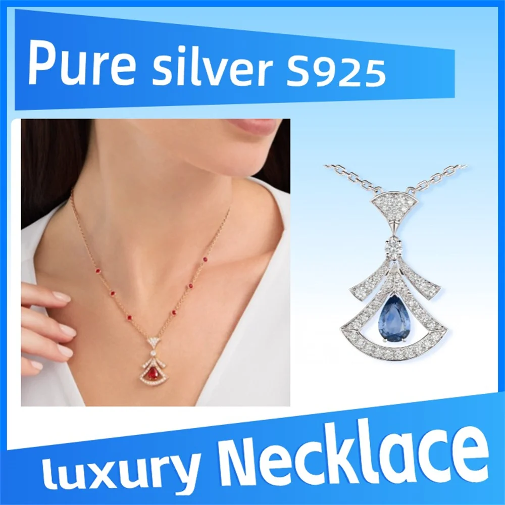 

Pure 925 Sterling Silver DIVAS’ DREAM Series BV Necklace High-quality luxury jewelry, a must-have for elegant ladies