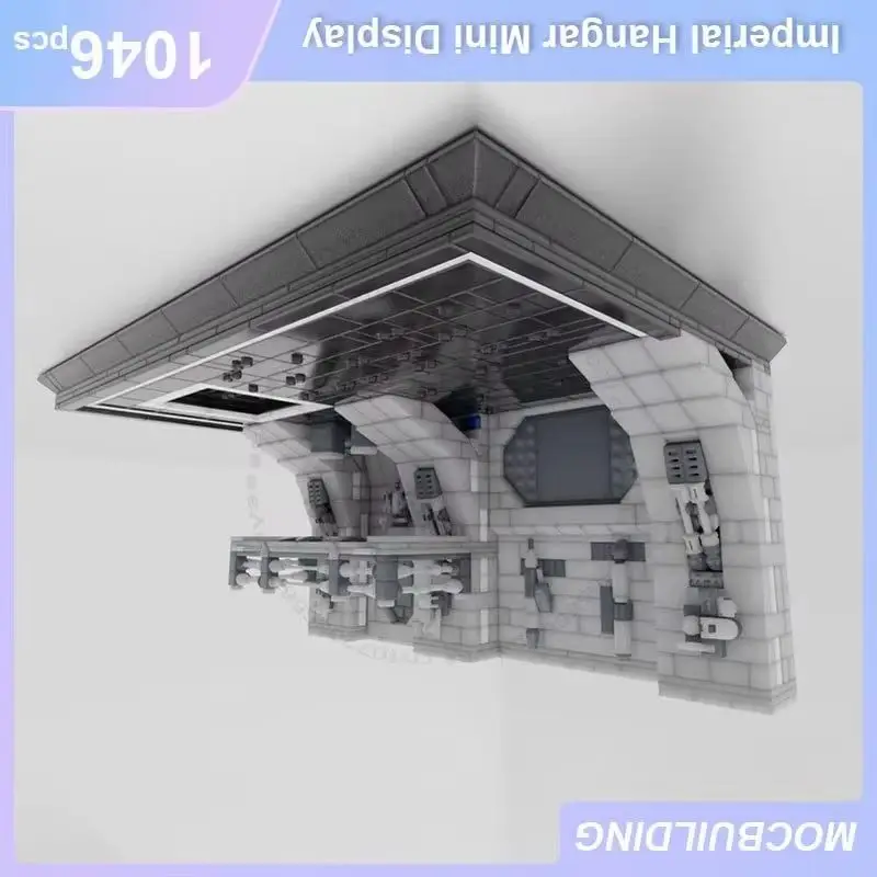 임페리얼 행어 미니 디스플레이 모델 MOC 블록 DIY 조립 브릭 우주 건축물 UCS 창의적 장난감 선물 1046PCS