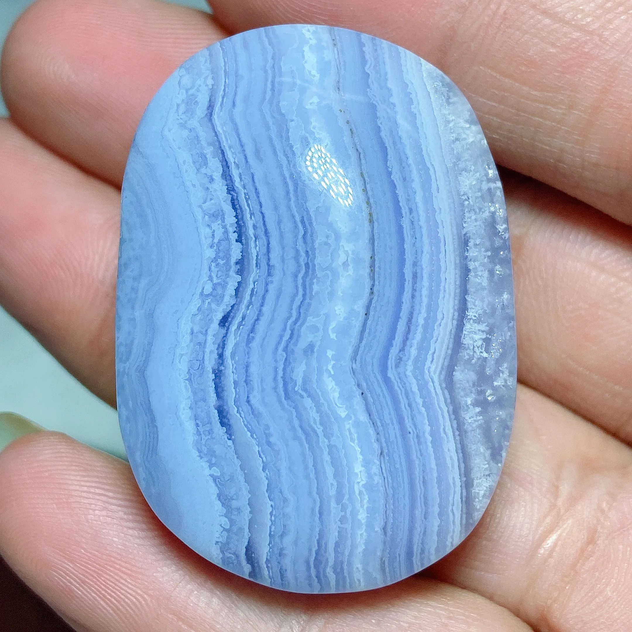 

Natural Crystal Blue Lace Agate Palm Geode Gemstones High Quality Healing Mineral Energy Stone Reiki Home Decorations Gift Ore