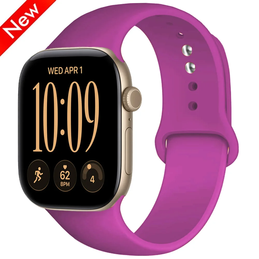 Silicone Strap For Apple Watch band 12 11 10 42mm 46mm correa bracelet iWatch series 9/8/7/SE/Ultra 4 3 45mm 44mm 41mm 40mm 49mm