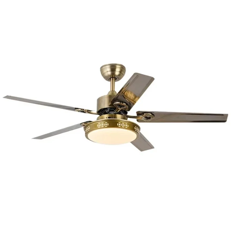

Hot Sale Traditional Solid Iron Blades and Remote Control Lights AC Motor Blades Light Emitting Diode Lights Ceiling and Fans