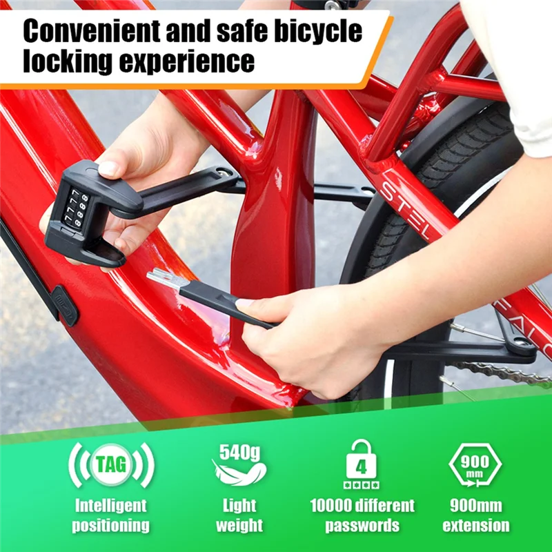 

A99I-Anti-Theft Folding Bike Lock High Security Combination Lock Combination Lock For Scooters