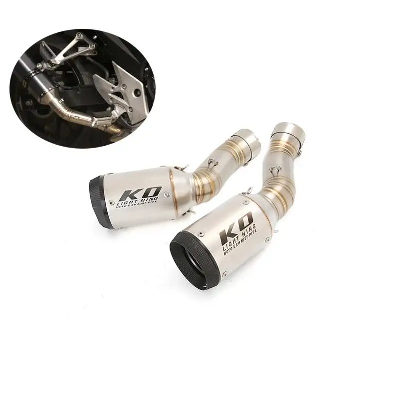 

For Honda CBR400R CBR500R CB500F 2016-2025 CB500X CB400X Motorcycle Exhaust System Mid Link Pipe Slip On 51mm Muffler DB Killer