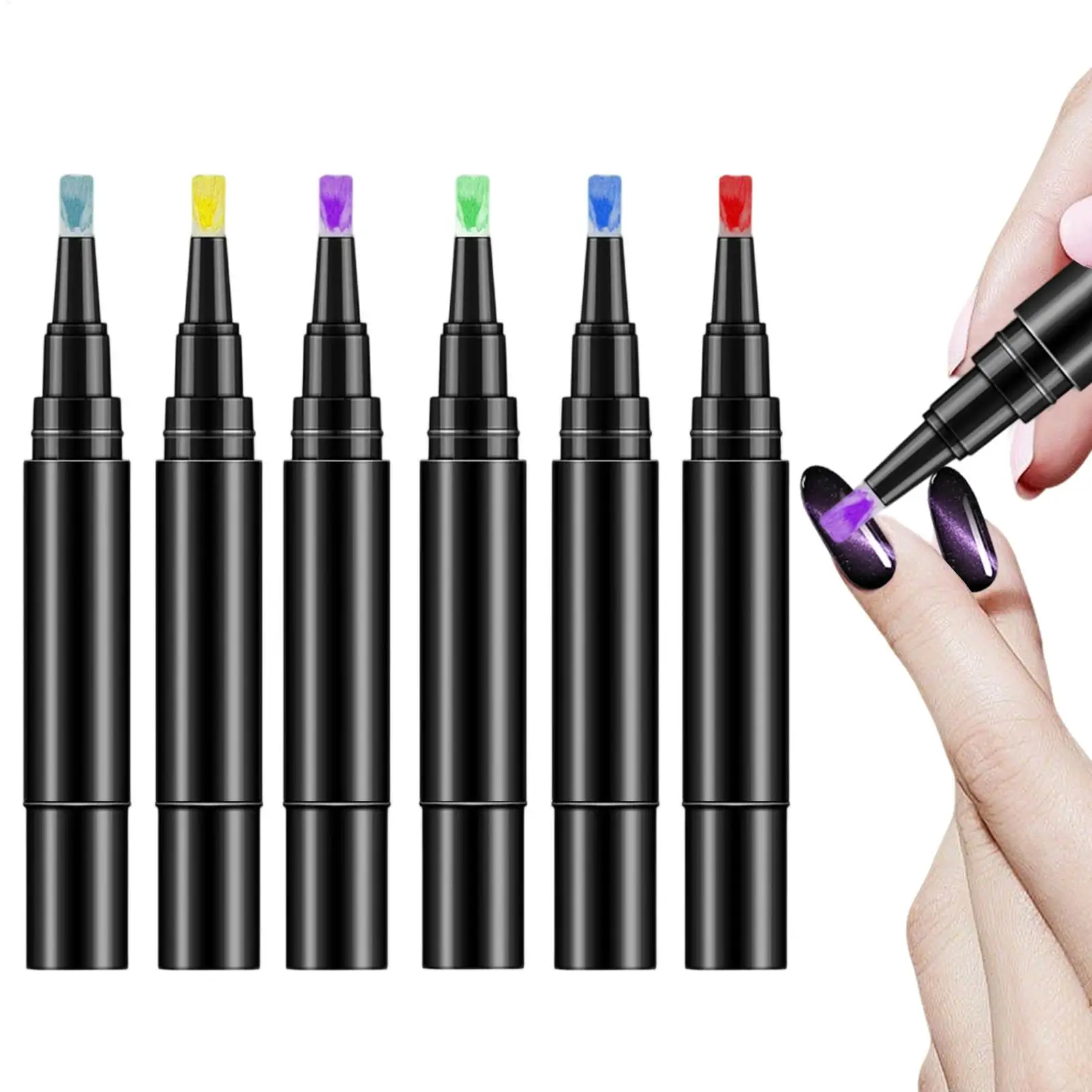 

Nail Polish Markers 6-Piece Quick Dry Waterproof Gel Nail Polish Paint Pens for Women for Girls Adult Fingernail Toenail Home