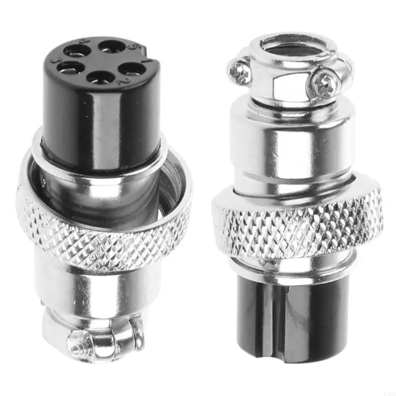 L43A GX16 5 Pin Circular Aviation Socket Plug Wire Panel Connector 16mm/0.62inch