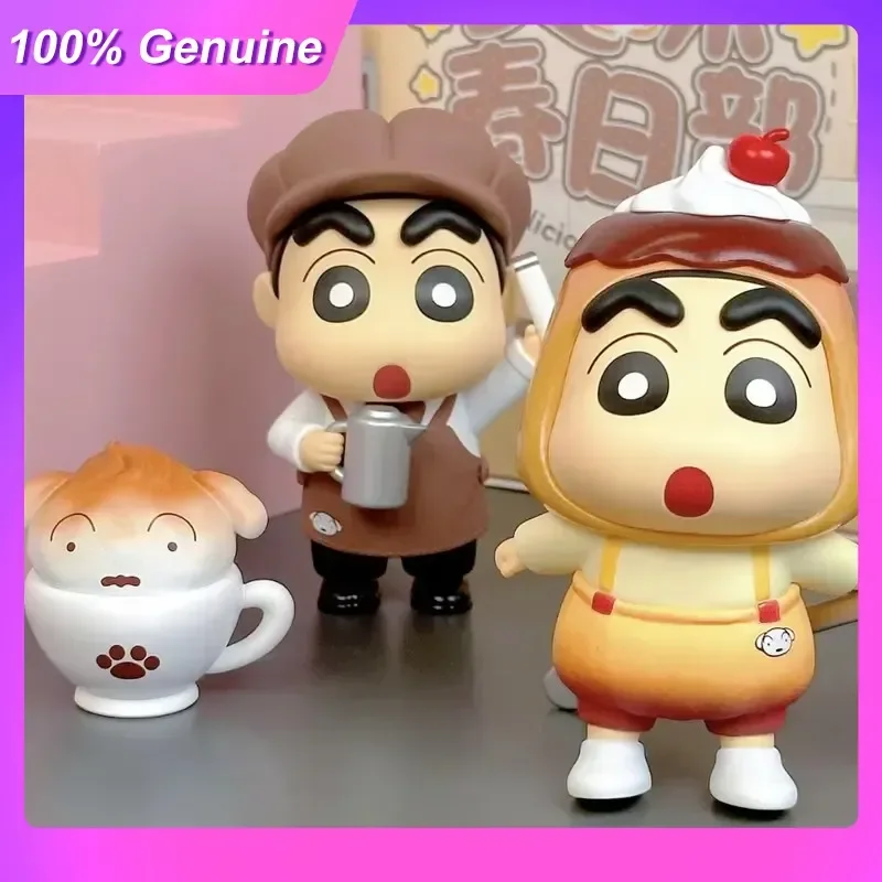

Toptoy Genuine Crayon Shin Chan Blind Box Trendy Action Figure Cute Anime Periphery Desktop Ornament Collectible Gift Collectors