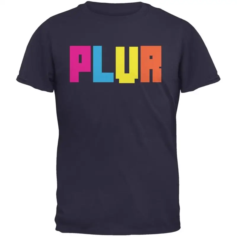 

Plur Navy Adult T Shirt