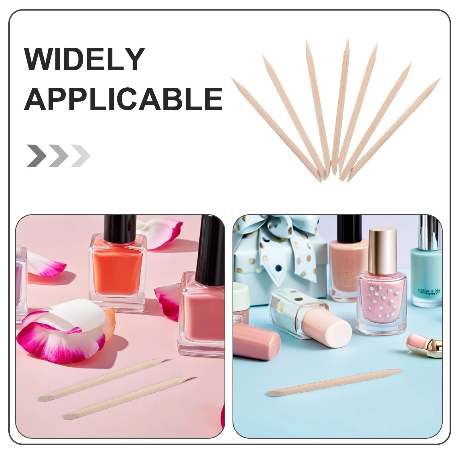 200Pcs Wooden Cuticle Pusher Sticks 7.5cm Nail Art Grooming Tools Manicure Pedicure Nail Cuticle Cleaner Polish Pusher Remover