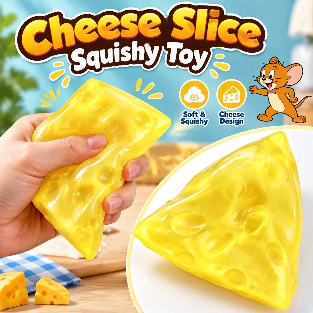 Squishy Cheese Coconut Oil Soft Plasticine Stress Relief Sensory ASMR Squeeze Anti Stress Gift Triangular Super Soft Toy