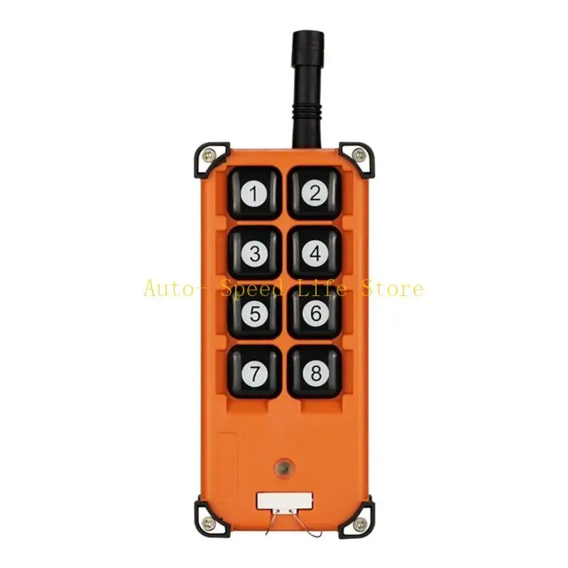 02DA AC220v 8CH Channel Radio Controller Overhead Travelling Crane System RF Wireless Remote Control Receiver Transmitter