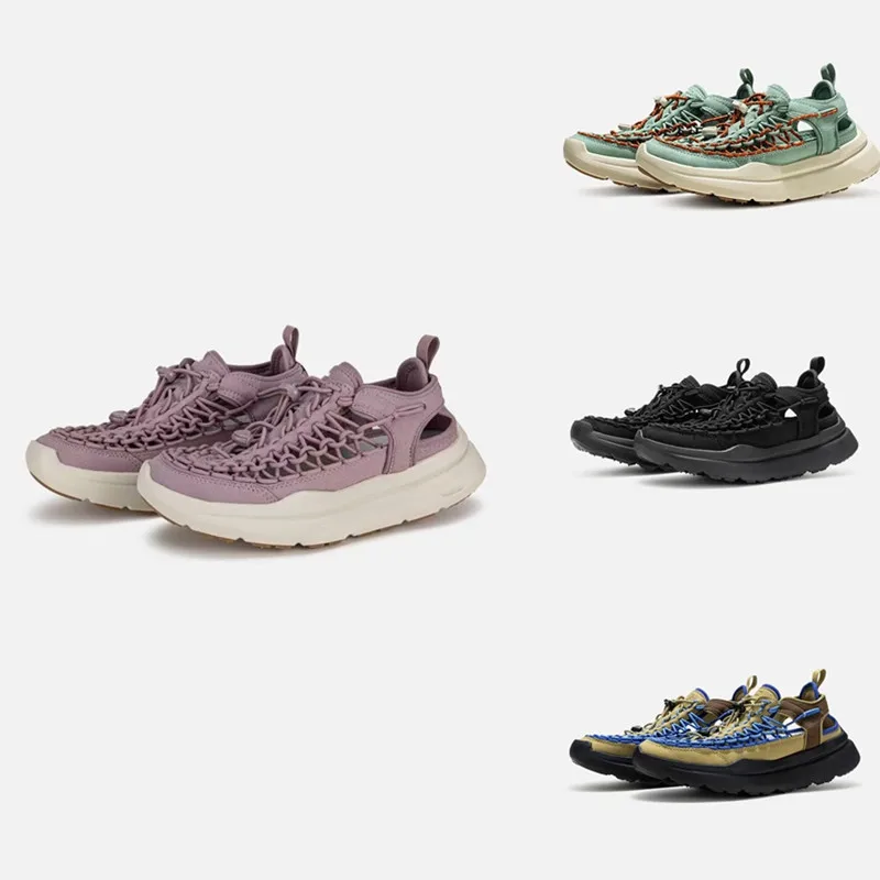 

High Quality Luxury Brand Sandals Man Summer Outdoor Platform Sandals Men Weaving Design Women's Purple Sandals sandalias hombre