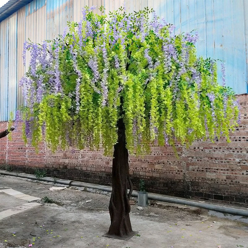 

Artificial Wisteria Flower Tree Wedding Landscaping Two-color Hanging Flower String Tree Internet Celebrity Artificial Flower