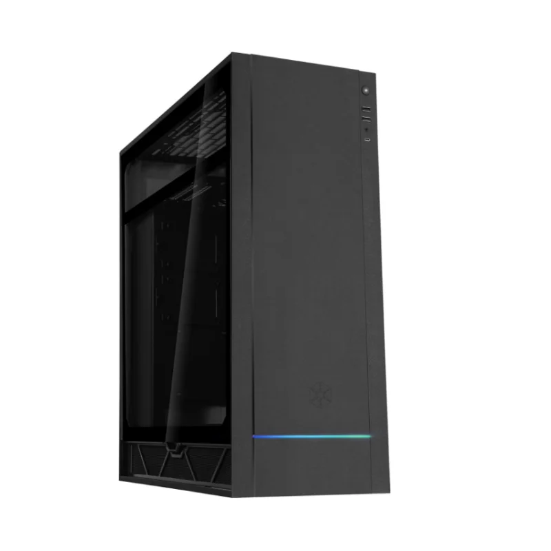 

SilverStone Technology ALTA F1 Premium ATX Tower case with Aluminum/Tempered Glass Exterior & Embedded ARGB; Black (SST-ALF1B-G)