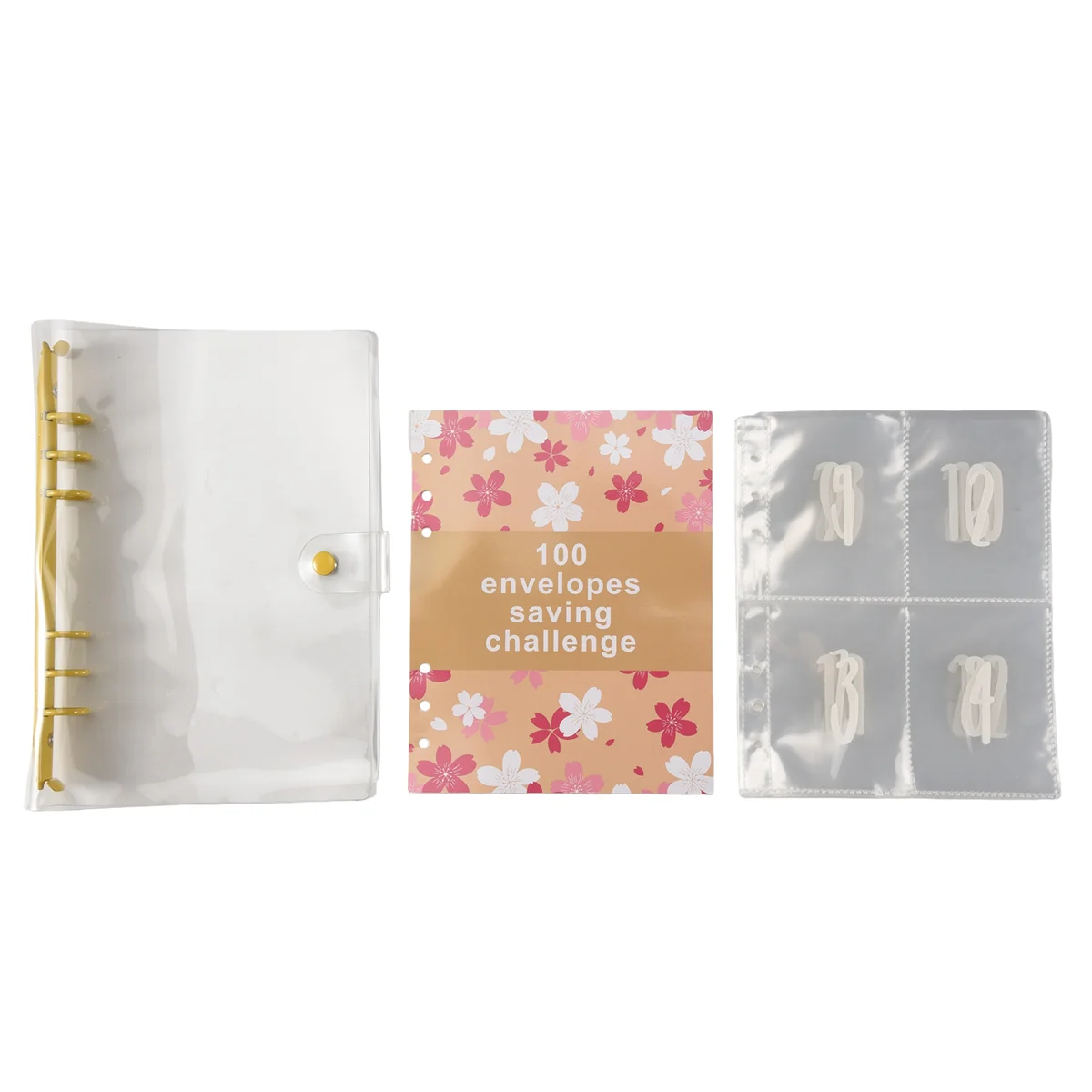 ABNQ 100 Envelope Challenge Binder Easy and Fun Way to Save 5, 050 - Budget Binder with Cash Envelopes Yellow