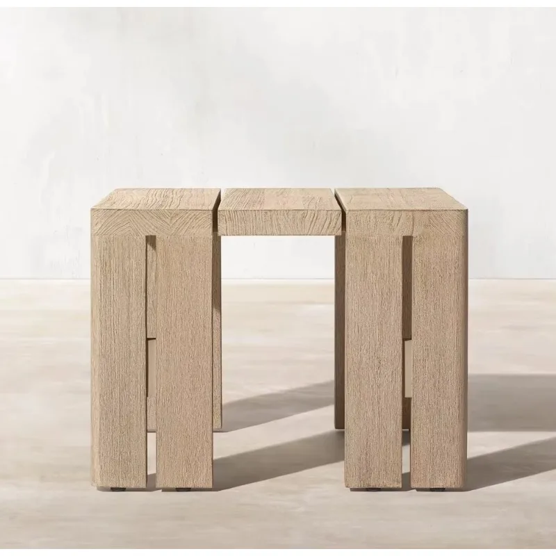

Teak outdoor furniture new legs, design square solid wood small side table