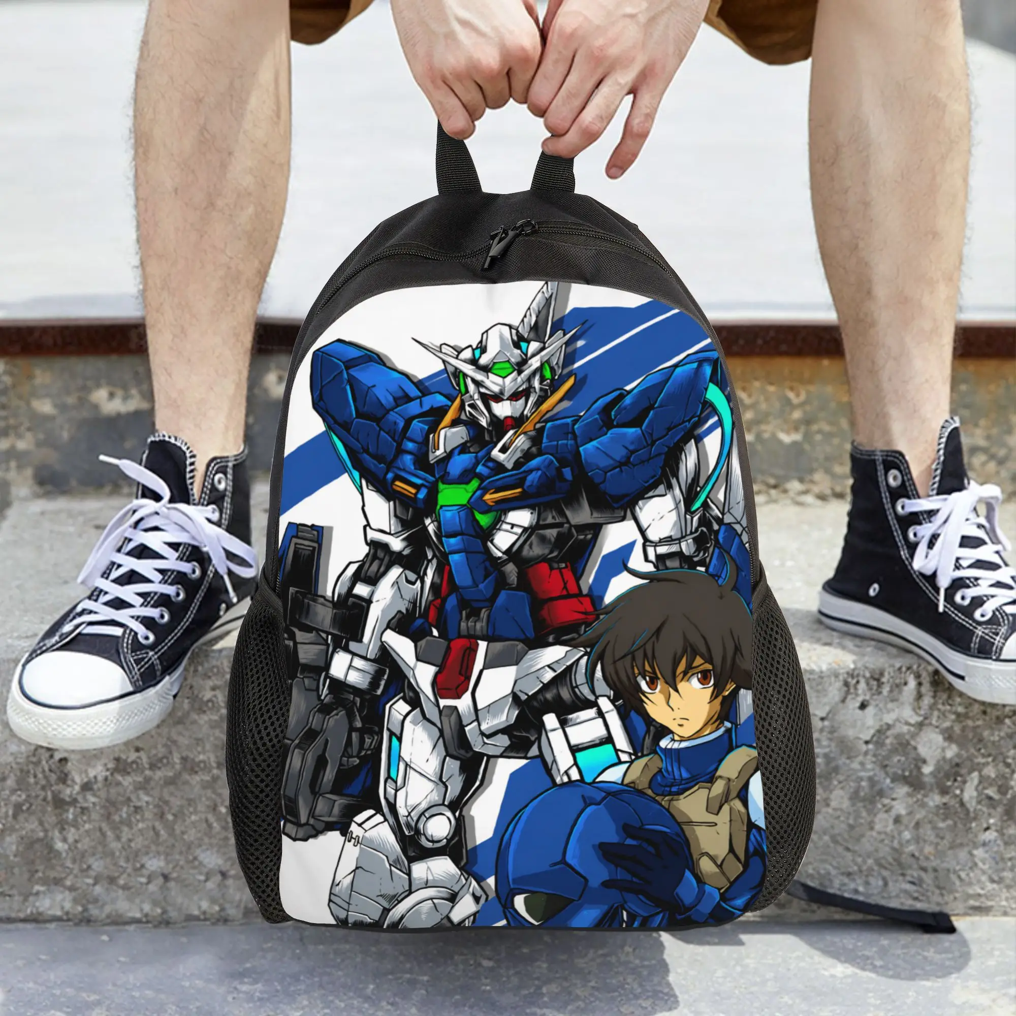 mobile suit gundams Children Backpack for Girls Boys  Backpacks Lovely Preschool Child Bookbag