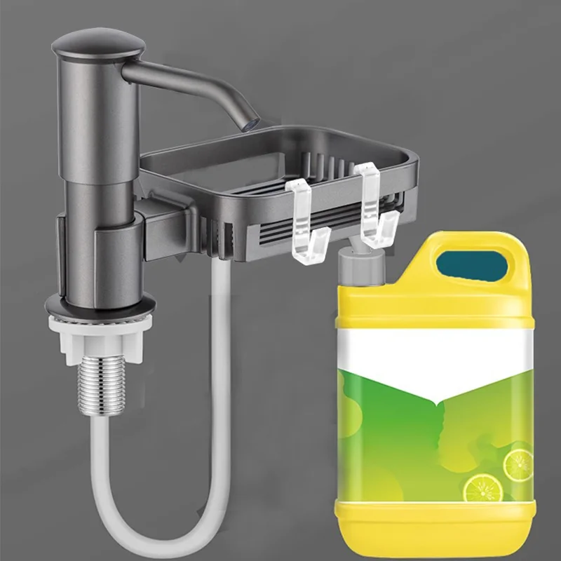 Liquid Soap Dispenser Extension Tube Pump Kit Upgraded for Kitchen Sink Plastic Bottle Bathroom Lotion Detergent Hand Press