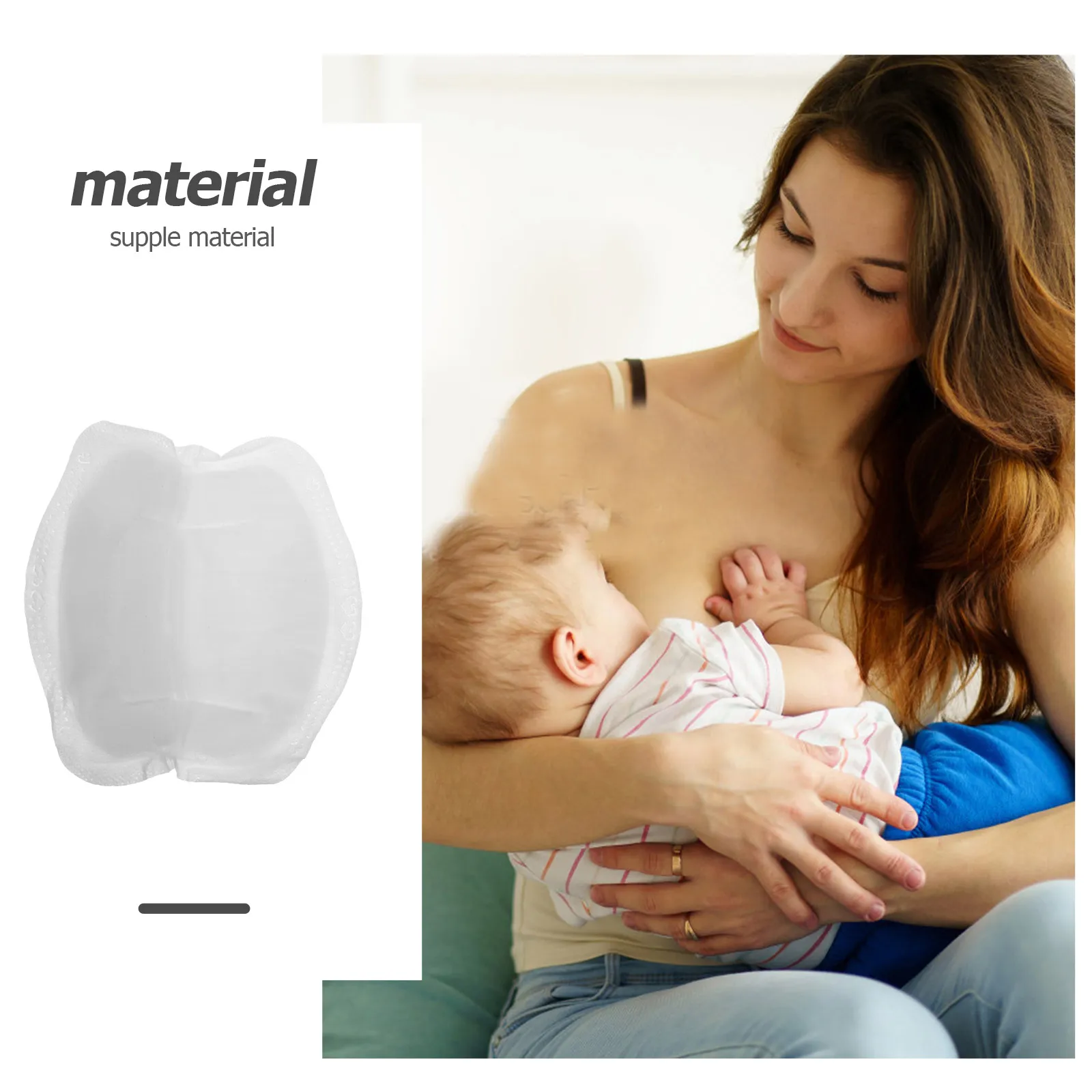 

48pcs Disposable Breast Cushion Women Comfortable Anti Supple Breast Pads Disposable Leakage Wood Pulp Nursing Supplies Mat