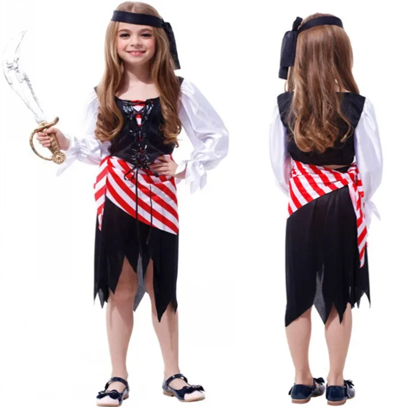 24hours Ship Pirate Costumes Girls Cosplay Birthday Halloween Christmas Costume Kids Lovely Playful Clothes