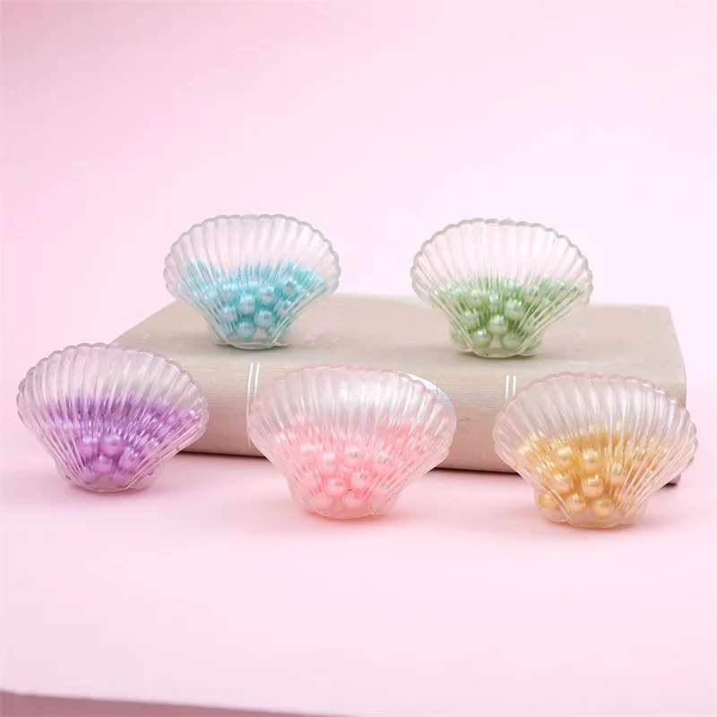 New Pearl Milk Tea Cup Squeeze Toy Cute Pearl Shell Voice-activated Pearls Ball Pinch Sensory Toys For Kids To Relieve Stress