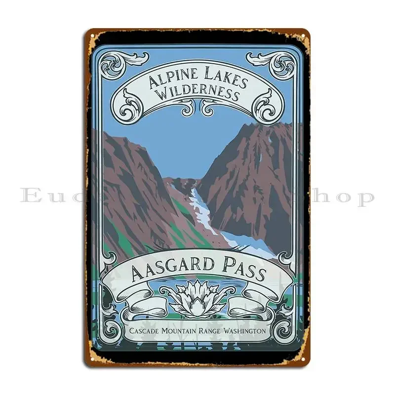 Alpine Lakes Wilderness Washington Usa Vintage Metal Sign Design Party Funny Plaques Cave Tin Sign Poster
