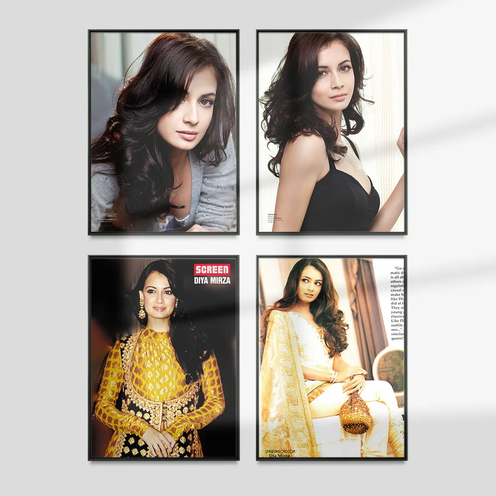Dia Mirza Indian Actress Poster Movie Tv Star Print Art Canvas Painting Wall Art Room Home Decor Fans Wall Picture