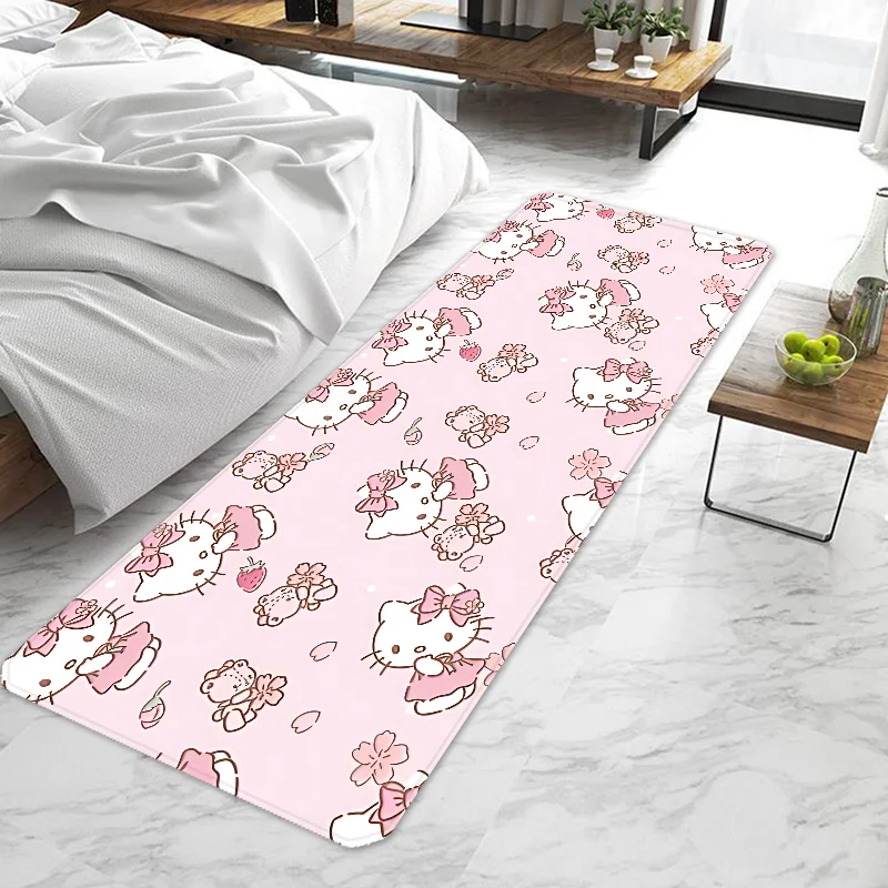 Cute Cartoon H-Hello Kittys Entrance Doormat Non-slip Washable Kitchen Carpet Living Room Hallway Rugs Door Mats Bathroom Bath