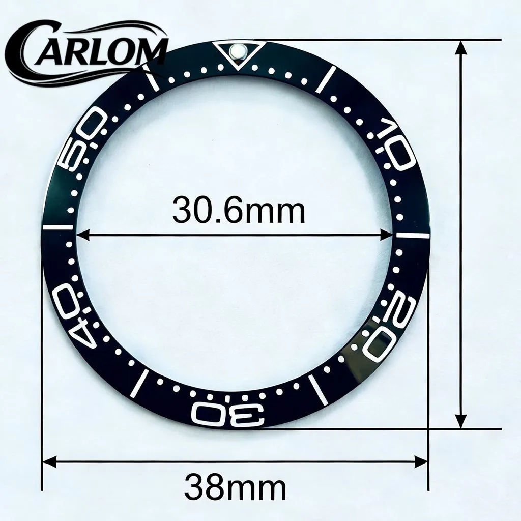 38mm/30.6mm Black Blue Green Ceramic Sloping Bezel Fit 40mm Watch Case Watch Accessories Parts SEA300 SUB Bezel Insert