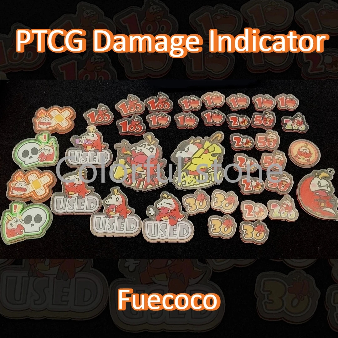 

PTCG Pokemon Anime Character Match Scoring Damage Counter Damage Indicator Fuecoco Used Borad Role-playing Game Acrylic Gift